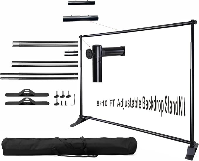iElyiEsy 10x8FT Strengthen Heavy Duty Thickened and Sturdier Background Stand - Image 2