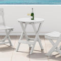 Costaelm Paradise HDPE Outdoor 24.5 Inch Round Portable Folding Patio Dining by Costaelm