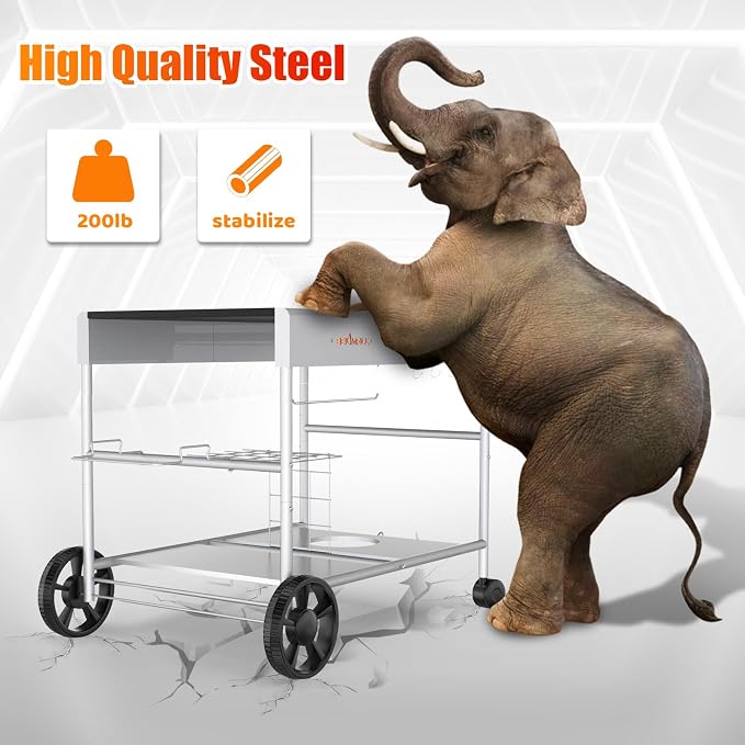 Upgraded Pizza Oven Cart Table for Ooni Koda/Karu/Fyra 16 & 12, Movable Thicken - Image 5