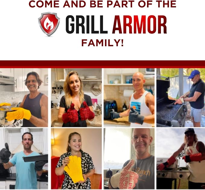 Grill Armor Oven Gloves – 932°F Heat, Fire & Cut Resistant Mitts - Image 9