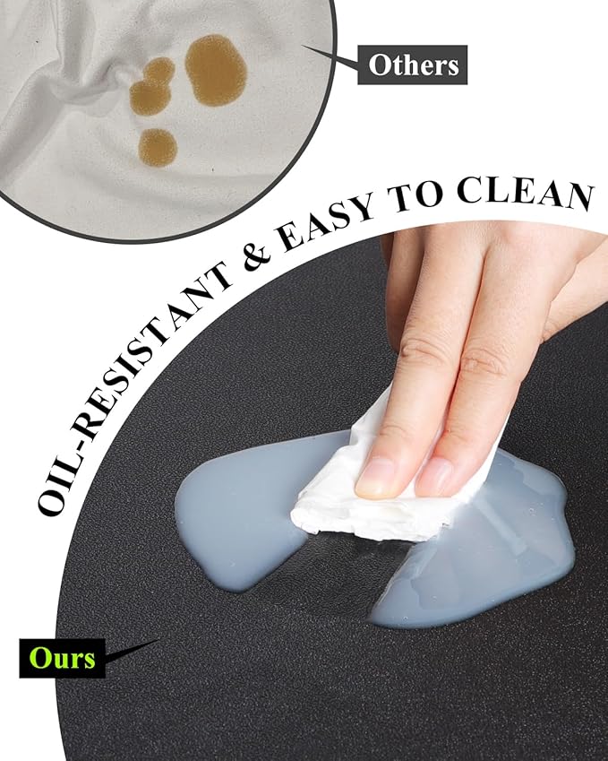 Black Plastic Table Cover Protector, 1.5mm Thick Rectangle Vinyl Table Top - Image 3