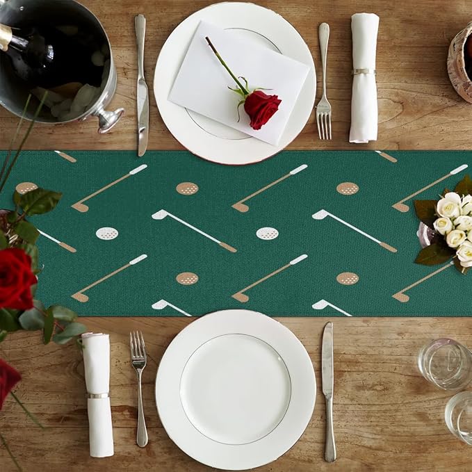 Golf Club Golf Ball Table Runner Kitchen Dining Table Runner 13*36in Table - Image 4