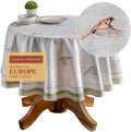 Maison d' Hermine Table Cloth Round Table 100% Cotton 63 Inches Tablecloth by MaisondHermine