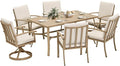HAPPATIO 7 Piece Patio Dining Set, Aluminum Outdoor Dining Set by HAPPATIO