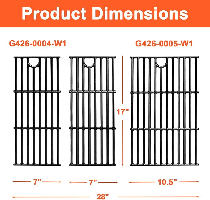 17" Grill Grates for Charbroil Performance 4 Burner 463352521 463354021 - Image 2