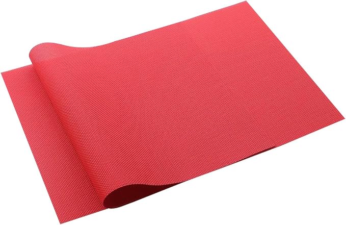 Gugrida Placemats Set of 6 Solid Red Placemat - Image 2
