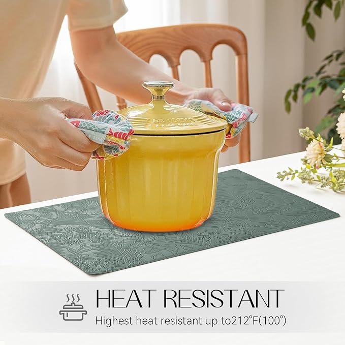 Romanstile Vinyl Placemats Set of 8-12 X 18 Inch - Image 3