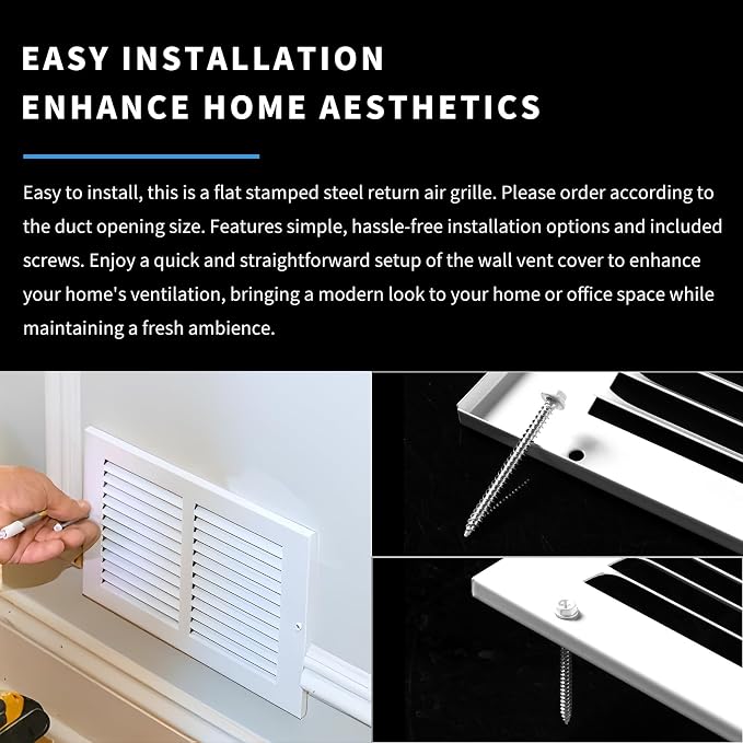 32x12 Return Air Grille, Air Return Vent Cover, Flat Vent Cover, Rejillas De - Image 6