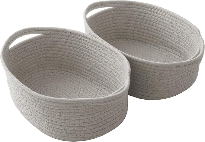Woven Basket, Small Rope Storage Bin by JMvicyroam
