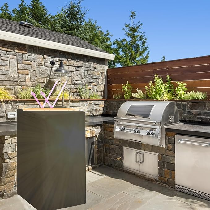 Smoker Cover Fit for Kingchii Vertical Charcoal Smoker BBQ Grill, Waterproof - Image 7