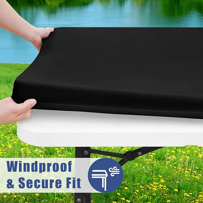 Spandex Square Table Cloth 6 Pack, Elastic Fitted Tablecloths - Image 3