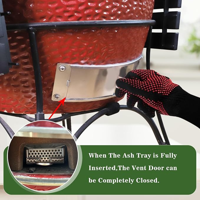 KAMaster 2 in 1 Cast Iron Ash Can Fit Kamado Grill Classic Joe, - Image 7