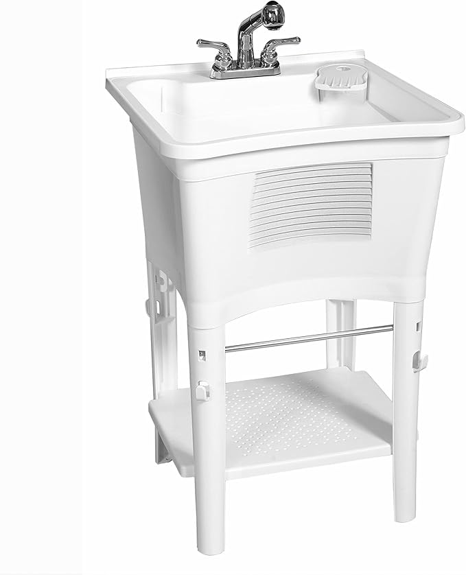 Zenna Home Utility Sink for Laundry Room and Garage, Freestanding Laundry Sink by ZennaHome