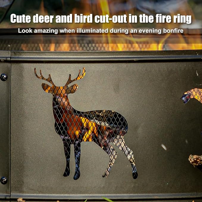 Fire Ring, Firepit Ring for Camping, Wood Burning Fire Pit for Outside - Image 3