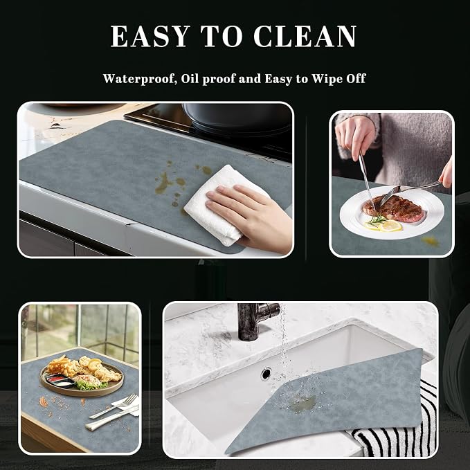 BLESWIN Faux Leather Placemats, PU Dining Table, Waterproof and Oil Resistant - Image 6