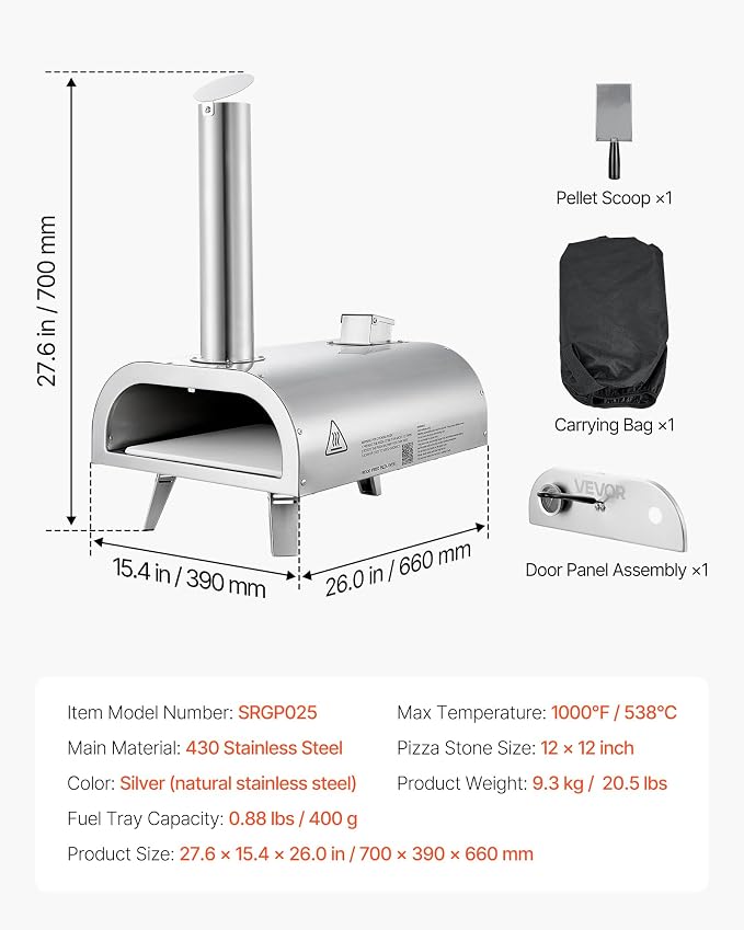 VEVOR Pizza Oven Outdoor, Portable Pizza-Stove - Image 7
