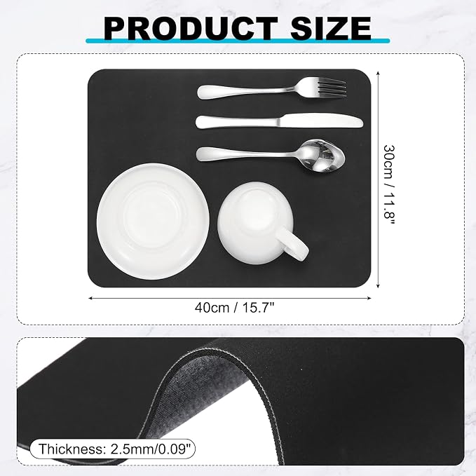 uxcell Silicone Mats for Kitchen Counter, 15.7" x 11.8" Non-Slip Countertop - Image 2