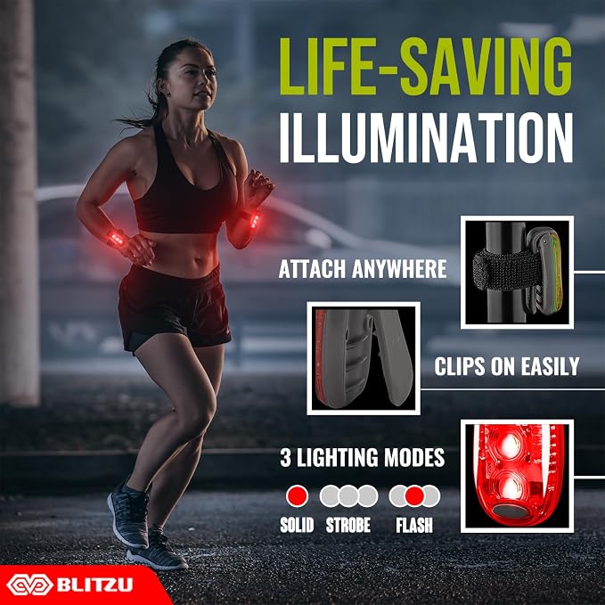 4 Pack LED Safety Light, Clip on Reflective Gear Lights - Image 2