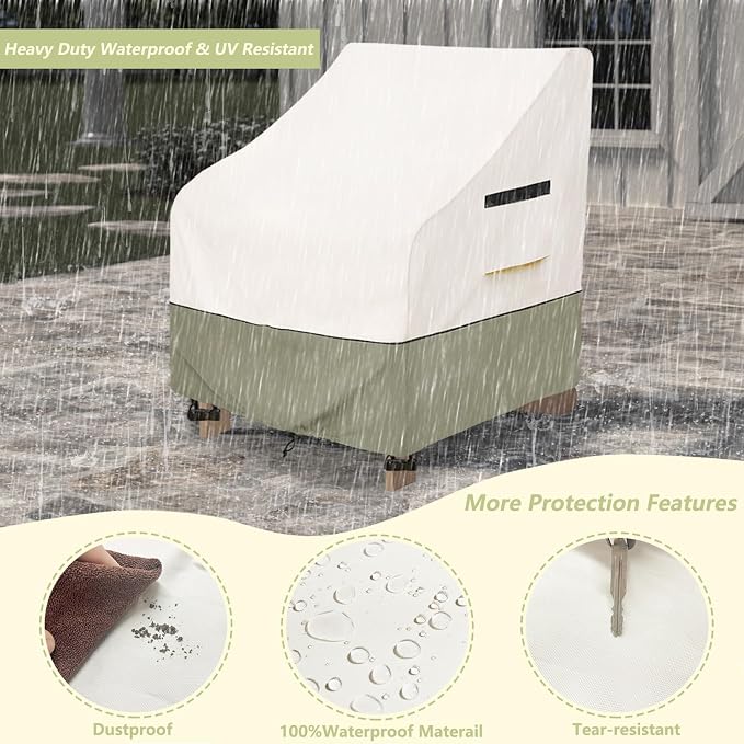 Patio Adirondack Chair Cover 35 W x 37 D x 36 H inches, 600D Heavy Duty - Image 5