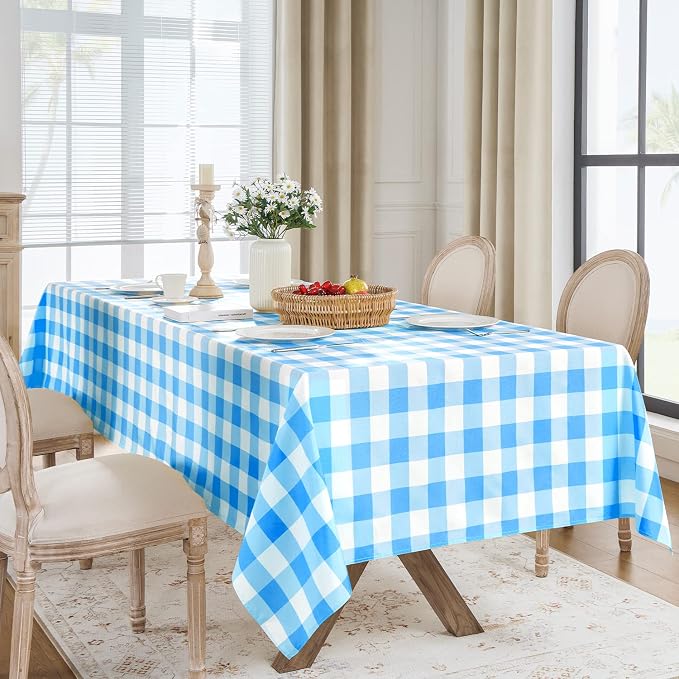 Softalker Gingham Checkered Tablecloth Rectangle - Image 6