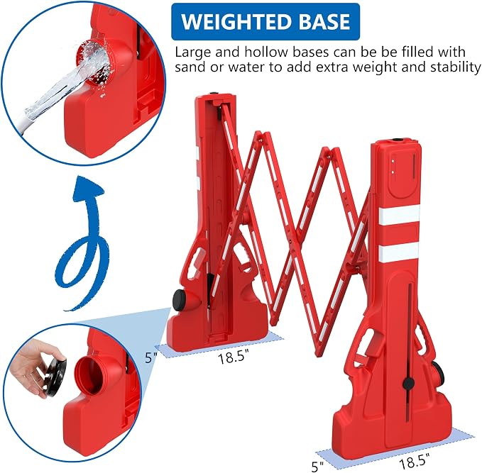 RELIANCER Expandable 7.41ft Safety Barricade, Retractable Security Barrier - Image 4