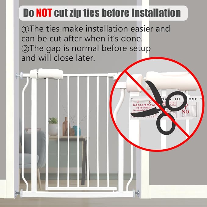 Heavy Duty Baby & Dog Safety Gate, Extra Wide 85.8-90.5 Inch, Tension Mounted - Image 6