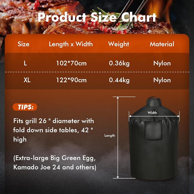 Grill Cover for Large Green Egg, Outdoor Cover - Image 3