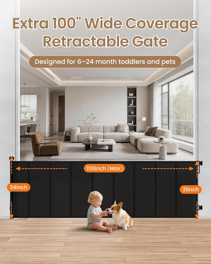 Reinforced Retractable Baby Gate - Image 3