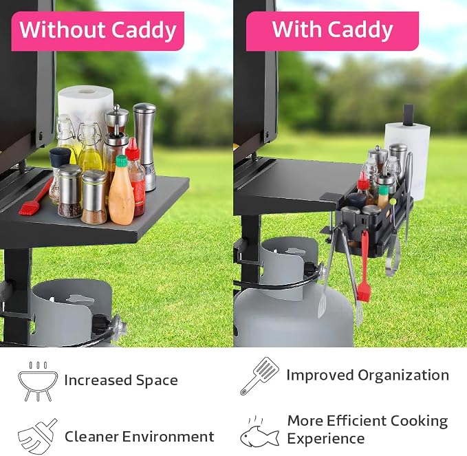 OCTANDRA Griddle Caddy for 17" 22" 28" & 36" Blackstone Grill Prep Cart - Image 4