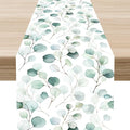 Green Eucalyptus Table Runner, Farmhouse Spring Summer Seasonal Plants Leaves by Unknown