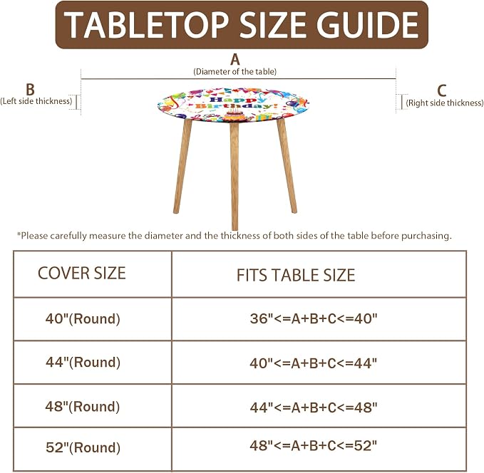 Birthday Round Fitted Tablecloth - Image 4