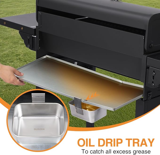 4 Burner Gas Grills Outdoor Cooking Propane Gas Grill BBQ Grill Portable - Image 4