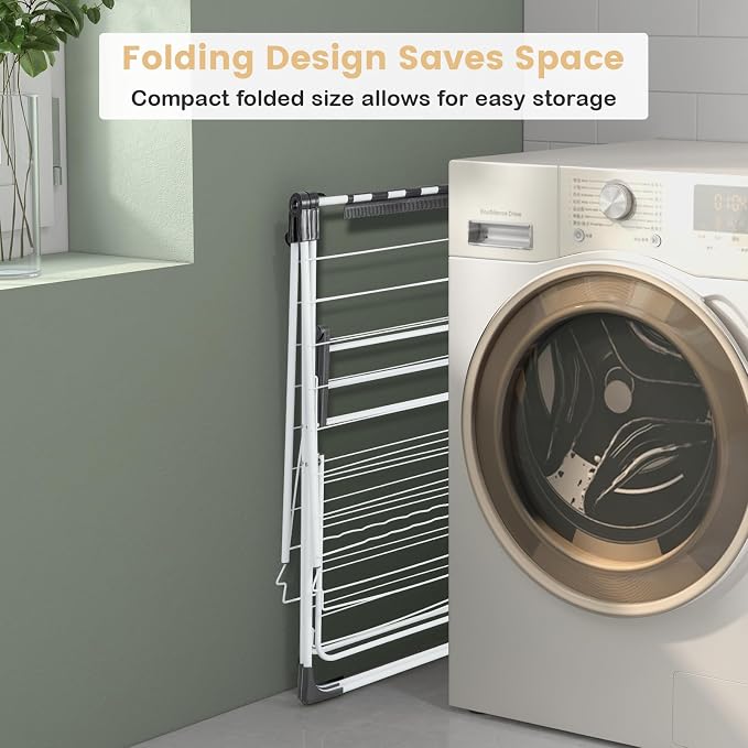 GOFLAME Clothes Drying Rack, 2-Tier Folding Laundry Drying Rack - Image 4