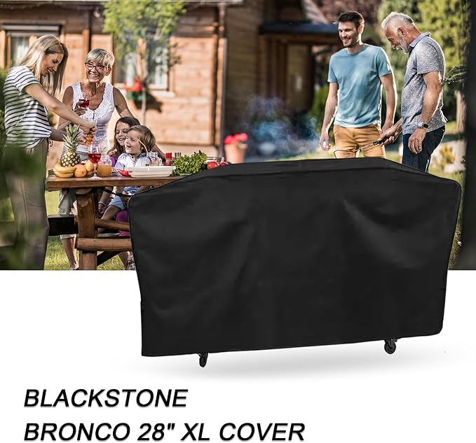Grill Cover for Blackstone Bronco 3 Burner 28" XL Griddle Vertical Smoker - Image 7