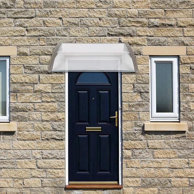 Simply-Me 40" x 40" Door Window Awning Polycarbonate Cover Front Door Outdoor - Image 2