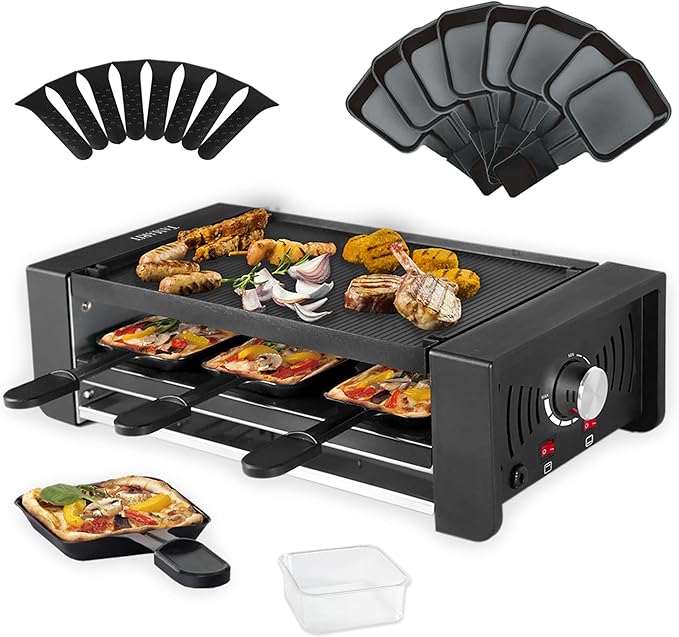 TAMARIT Raclette Party Grill Portable Indoor Electric Korean BBQ Grill 2 in 1 by TAMARIT
