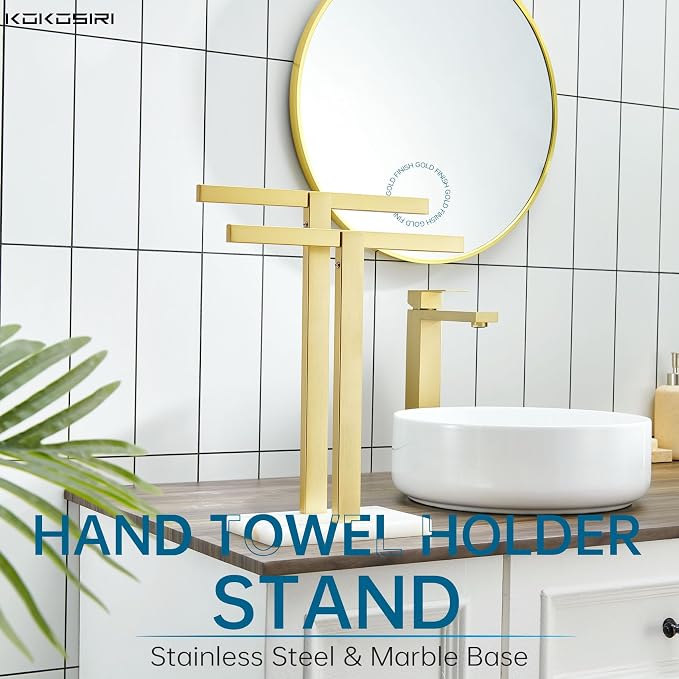 KOKOSIRI Hand Towel Bars Standing Towel Rack - Image 3