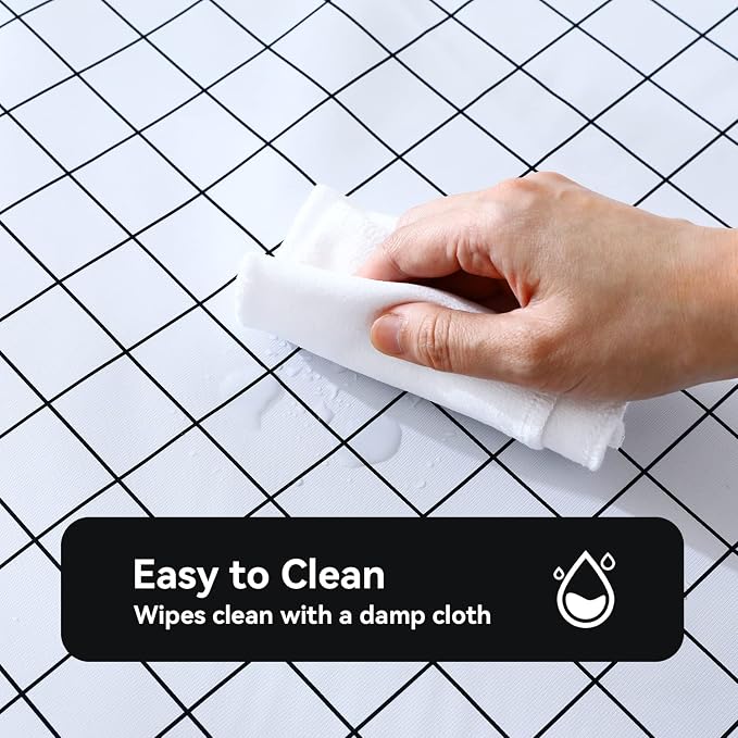Romanstile Rectangle Vinyl Tablecloth, 100% Waterproof Oil-Proof Checkered - Image 2