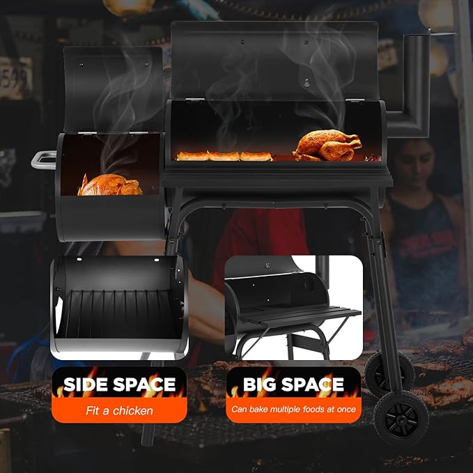 43-inch Charcoal Outdoor BBQ Grill - Image 3