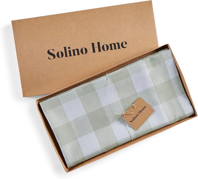 Solino Home Linen Checkered Table Runner 132 Inches Long - Image 5