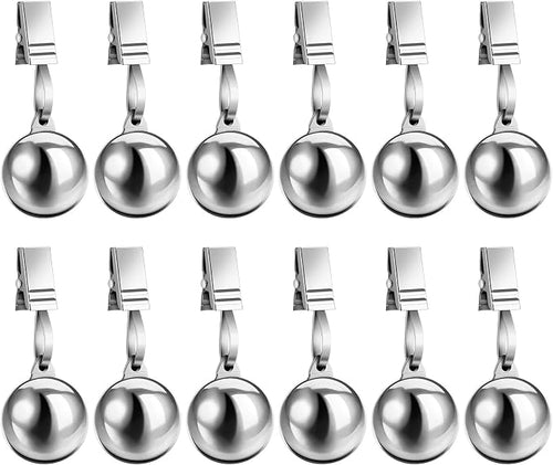 12 Pcs Heavy Duty Tablecloth Weights Stainless Steel Weight Clip Down by Unknown