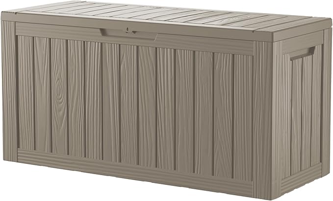 80 Gallon Resin Deck Box, Waterproof Outdoor Storage Bin by Decksplore%E2%80%94BuiltforOutdoor