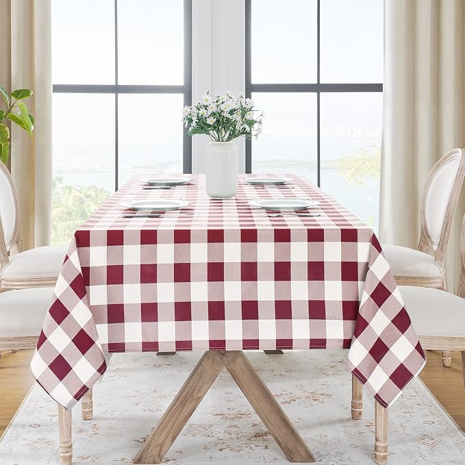 Softalker Gingham Checkered Tablecloth Rectangle - Image 8