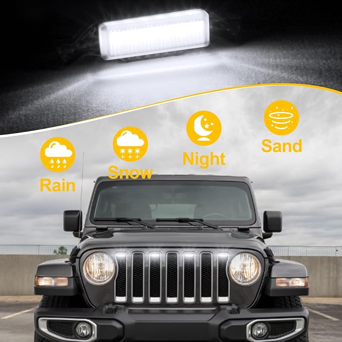 Led Grill Grille Lights fit for 2019 2020 2021 2022 2023 Jeep Wrangler JL JLU - Image 5