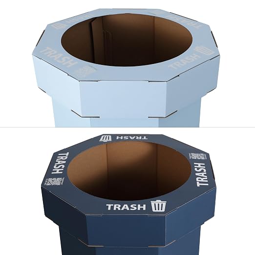 Eyely MPH1302B-2SET Sal 25-Gallon Disposable Corrugated Cardboard Event Trash - Image 6
