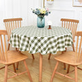 Gingham Round Tablecloth Table Cloth Heavy Duty Cotton Checkered Table Cloth by Yofori