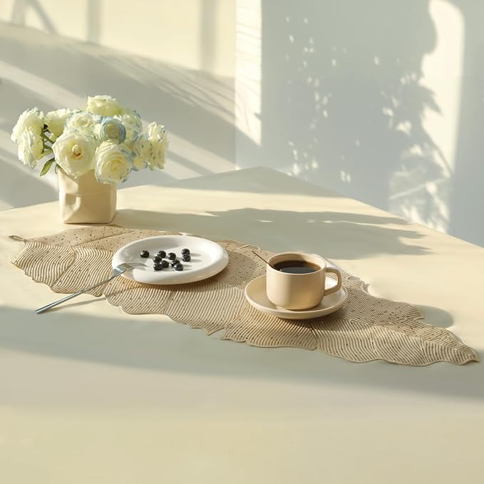 FAVE Gold Table Runner 36 Inches Dining Table Runner Heat Resistant Table Mats - Image 3