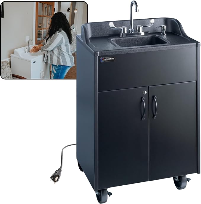 Ozark River Portable Sinks Premier Black, Mobile Self Contained Sink, Mobile by Ozark+River+Portable+Sinks