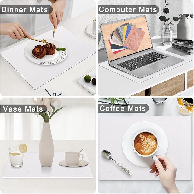 Homaxy Faux Leather Heat Resistant Placemats - Image 6