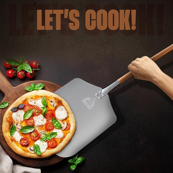 Chicago Brick Oven Pizza Peel 12" x 14", Pizza Paddle, 35.5" Long Aluminum - Image 6